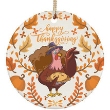 Happy Thanksgiving Turkey Bird Ornament With The Fall Autumn Yall Decor Gift - £11.93 GBP
