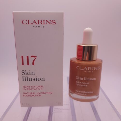 Clarins Skin Illusion Natural Hydrating Foundation 117 HAZLENUT - $17.81