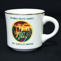 Boy Scouts VTG BSA Ceramic Mug Sunset Trail, Columbia Pacific Council Cu... - $62.46