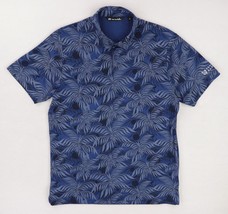 Travis Mathew Mountain Down Polo Shirt Mens Large Blue Floral Peninsula Papagayo - £22.48 GBP