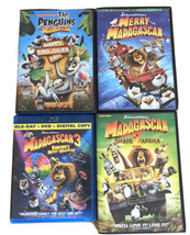 Madagascar Bundle-4 movies, 3 DVD’s &amp; 1 Blu Ray - £16.67 GBP