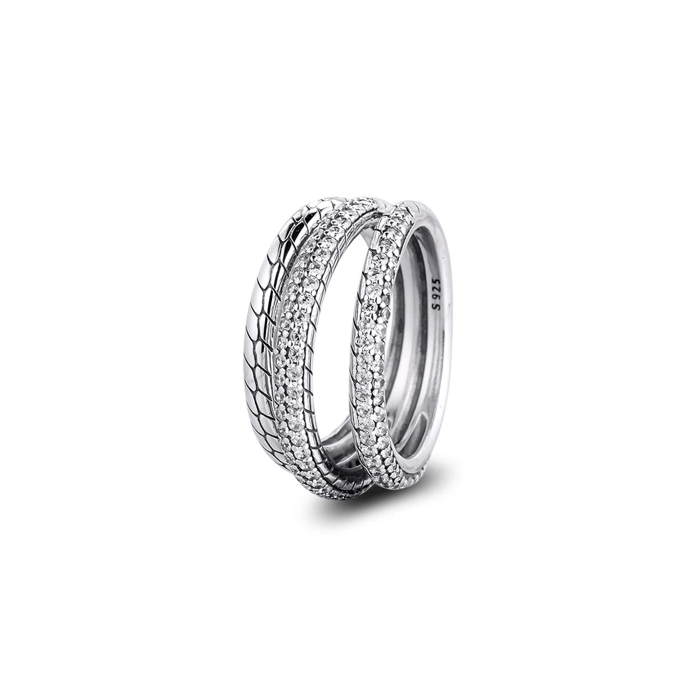 CKK Ring Triple  Chain Pattern Rings for Women Men Anillos Mujer 925  silver 925 - £30.35 GBP