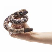 Folkmanis Mini Rattlesnake Finger Puppet , Brown - £13.83 GBP