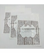 Lot Of (3) Vintage V. J. Kaufman and Sons Arcola Illinois 9&quot;x12&quot; Bags - $12.20 CAD