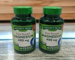 2x Natures Truth Magnesium 400mg 72 Softgels Ea Gluten Free Supplement E... - $23.51