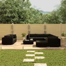  Patio Lounge Set Set of 10 Black - $22,924.39 MXN