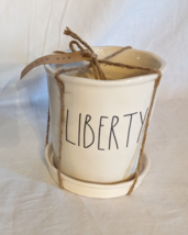 Rae Dunn Small 5&quot; Planter Flower Pot Liberty America USA Patriotic Flag NEW - £11.68 GBP