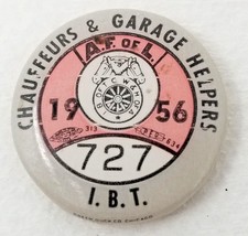 Union Pin Chauffers and Garage Helpers IBT OFTC W&amp;H 1956 Pink - £8.74 GBP