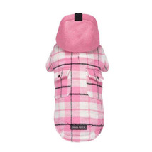 Canada Pooch Dog The Shacket - Pink Plaid 22 - £73.38 GBP