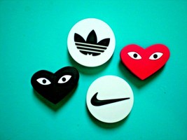 Shoe Charms Heart Sport Logo Symbol Pin Button Plug Accessories Fit For Crocs - £10.35 GBP