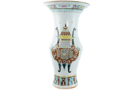 Large Antique Chinese Famille Rose Vase - $675.62