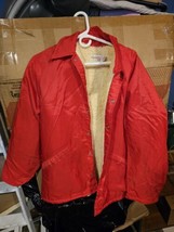 King Louie Pro Fit Red Lined Made In USA Snap Button Jacket Size LRG Vintage  - $24.74