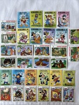 Vtg Foreign Disney Stamps Robin Hood, Lady &amp; Tramp, Easter &amp; Christmas Mint - £7.78 GBP