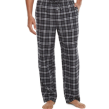 St. John&#39;s Bay Men&#39;s Flannel Pajama Lounge Pants XX-LARGE Gray Black Pla... - £15.60 GBP