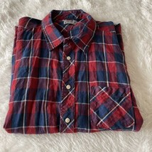 Lucky Brand Dunagrees Button Down Shirt, Size XL, Plaid, 100% Linen - £19.66 GBP