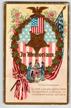 Decoration Memorial Day Postcard US Military Patriotic Flag Wreath Flags 1911 - £6.77 GBP