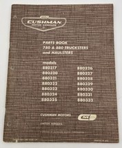 Cushman 780 &amp; 880 Truckster &amp; Haulster Parts Catalog Book Manual OEM Original - £22.37 GBP