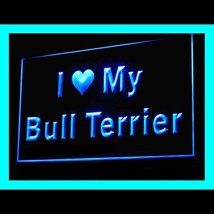 210085B I Love My Bull Terrier Gentle Giant Big Most Beautiful LED Light Sign - £17.57 GBP