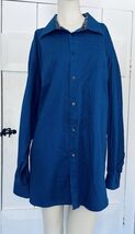 Crazy Horse Dress Shirt Men’s 18 34-35 Blue Boxed Button Up Long Sleeve ... - $12.60