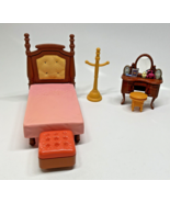 Fisher Price Loving Family Doll House Double Poster Bed, Vanity Parents ... - $494.00 MXN