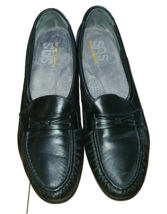 SAS Tripad 11S Comfort Foot Bed Black Leather Upper Wedge Heel Loafers. - $43.23
