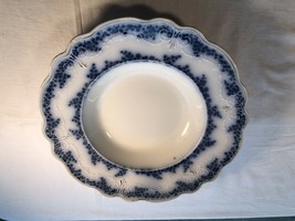 Antique Flow Blue Soup Bowl 9 in Aldine WH Grindley Rg N 535874 F Circa 1908  - £27.94 GBP