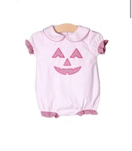 Toddler Smocked Pink Gingham Jack-O-Lantern Applique Halloween Bubble Pumpkin 3T - £33.30 GBP