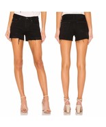 Free People We the Free Sofia Button Fly High Waisted Cut-Off Shorts Bla... - $48.02 CAD