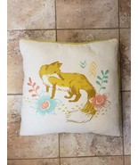 Accent Pillow Fox Autumn Fall Harvest 18&quot; x 18&quot; - $9.90