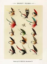 13828.Decor Poster.Room interior art design.Fishing fly.Fish market bait shop - £12.74 GBP+