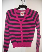 Derek Heart Juniors multi-color striped long sleeve V neck soft sweater ... - $161.83 MXN