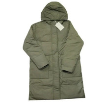 NWT Everlane The ReNew Long Puffer in Kalamata Green Primaloft Hooded Coat XS - £103.12 GBP