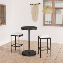  Garden Bar Set Black PE rattan, powder-coated steel, polyester - $349.43 CAD