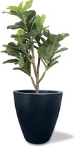 Conic Tall Planter 18&quot; X 16&quot; Black By Elly Décor Is An 18 Inch Plastic Planter - £56.09 GBP
