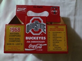 Coca Cola Classic 6 Pk  Ohio State 25 Anniv 68 Nat&#39;l Champs Carrier Cart... - $3.47