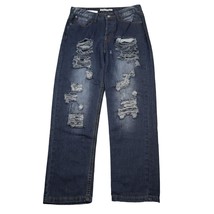 American Bazi Pants Womens 7 Blue High Rise 5 Pocket Design Distressed Jeans - £22.87 GBP