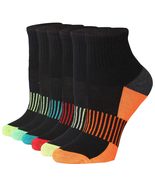 Tipi Toe Women&#39;s 6-Pairs Running &amp; Athletic Sports Performance Black Whi... - $12.73