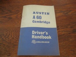 Austin A 60 Cambridge Drivers Handbook AKD 3909 BMC Co Ltd. Austin Motor... - £8.36 GBP