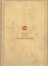 Restaurant Alte Konigswache Menu Munich Germany 1982 Signatures - £17.36 GBP