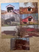 Vintage Lot Of 7 Various Covered Bridge Postcards Bucks County Pennsylvania - £6.95 GBP