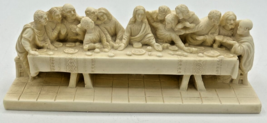 JIM Tirrenia Italy Vtg Carved Alabaster Onyx The Last Supper Figurine SKU U219 - £23.97 GBP