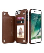 PU Brown Leather Flip Case Apple iPhone (SE2020 12 11 X 8 7 6 Plus Max P... - £15.79 GBP