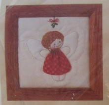 1989 Creative Circle Stuffed Little Quilted Christmas Angel Embroidery Kit 5 x 5 - £11.79 GBP