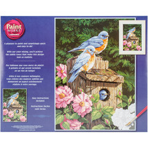 Paint Works Paint By Number Kit 14&quot;X20&quot;-Garden Bluebirds - £23.06 GBP