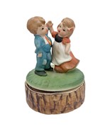 Vtg Chadwick Japan Porcelain Music Box Rotating Dancing Couple 6&quot; x 4&quot; W... - £15.53 GBP