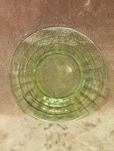 Vintage Indiana Glass Vaseline Green Depression Glass 8 1/4&quot;  Plate - $11.88