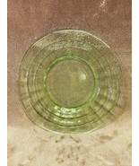 Vintage Indiana Glass Vaseline Green Depression Glass 8 1/4&quot;  Plate - £9.34 GBP
