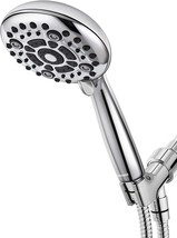 Upgraded 5-Inch Shower Heads With Handheld Spray, Premium Chrome Hand Held - £30.64 GBP