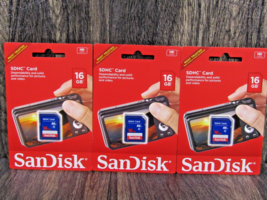 3 San Disk 16GB Class 4 Sd Sdhc Flash Memory Cards 16G SDSDB-016G-A46C New - $19.75
