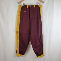 Vintage 1940s Baseball Uniform Pants Maroon Twill Gold Satin Buckle Leg ... - $71.99